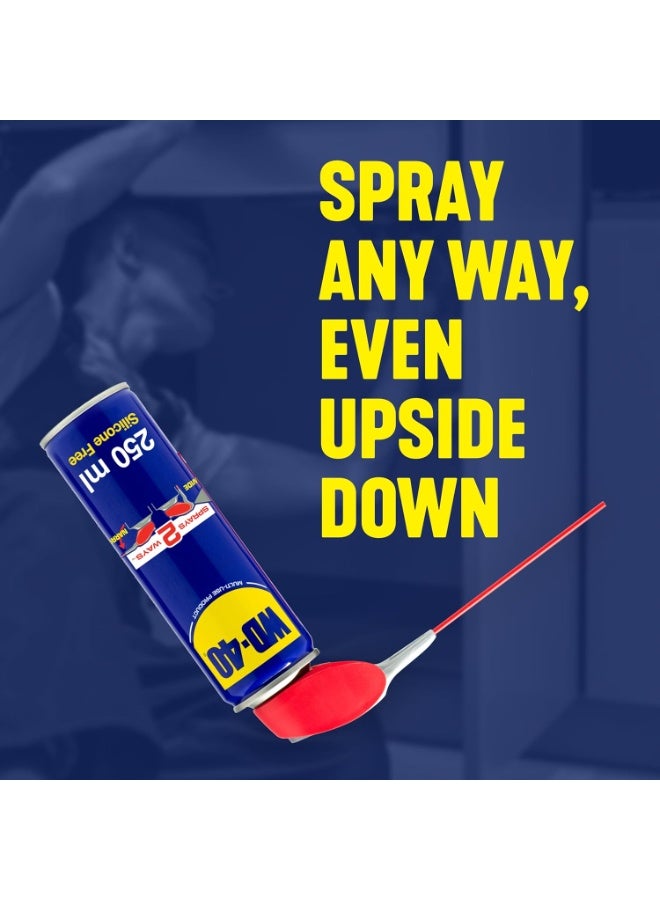 WD-40 Multi-Use Product Smart Straw 250ml Aerosol Can, All-Purpose Lubricant, Cleans Rust, for Home & Workshop Use - Image 5
